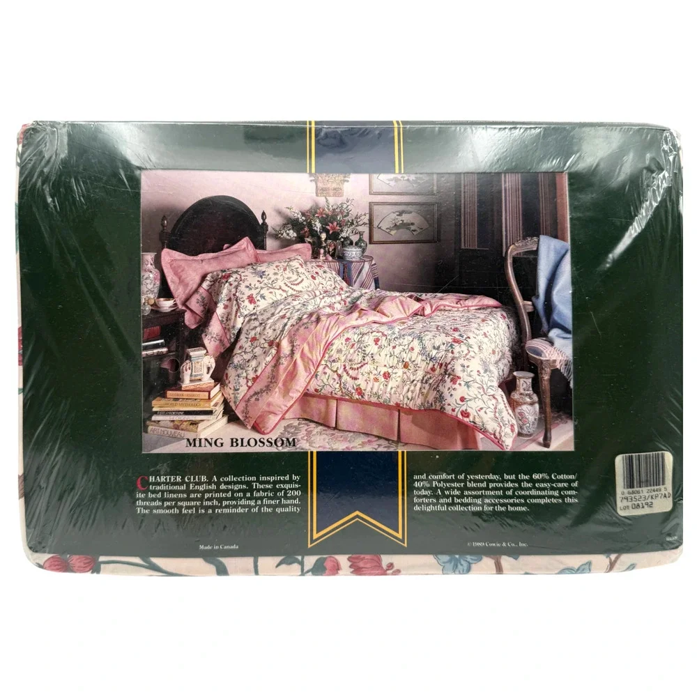 Charter Club 4 pc Full Double Sheet Set Ming Blossom Floral 604409 NOS Sealed